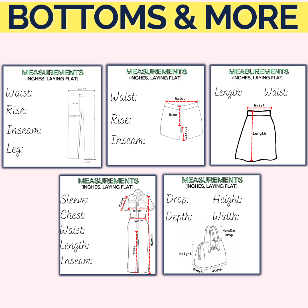 Size Chart Templates For Resellers